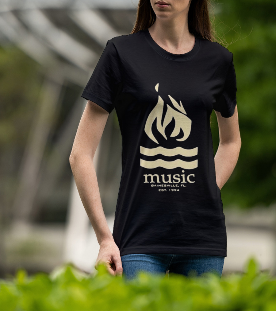 Hot Water Music Gainesville FL Est 1994 Flame And Waves T-Shirt