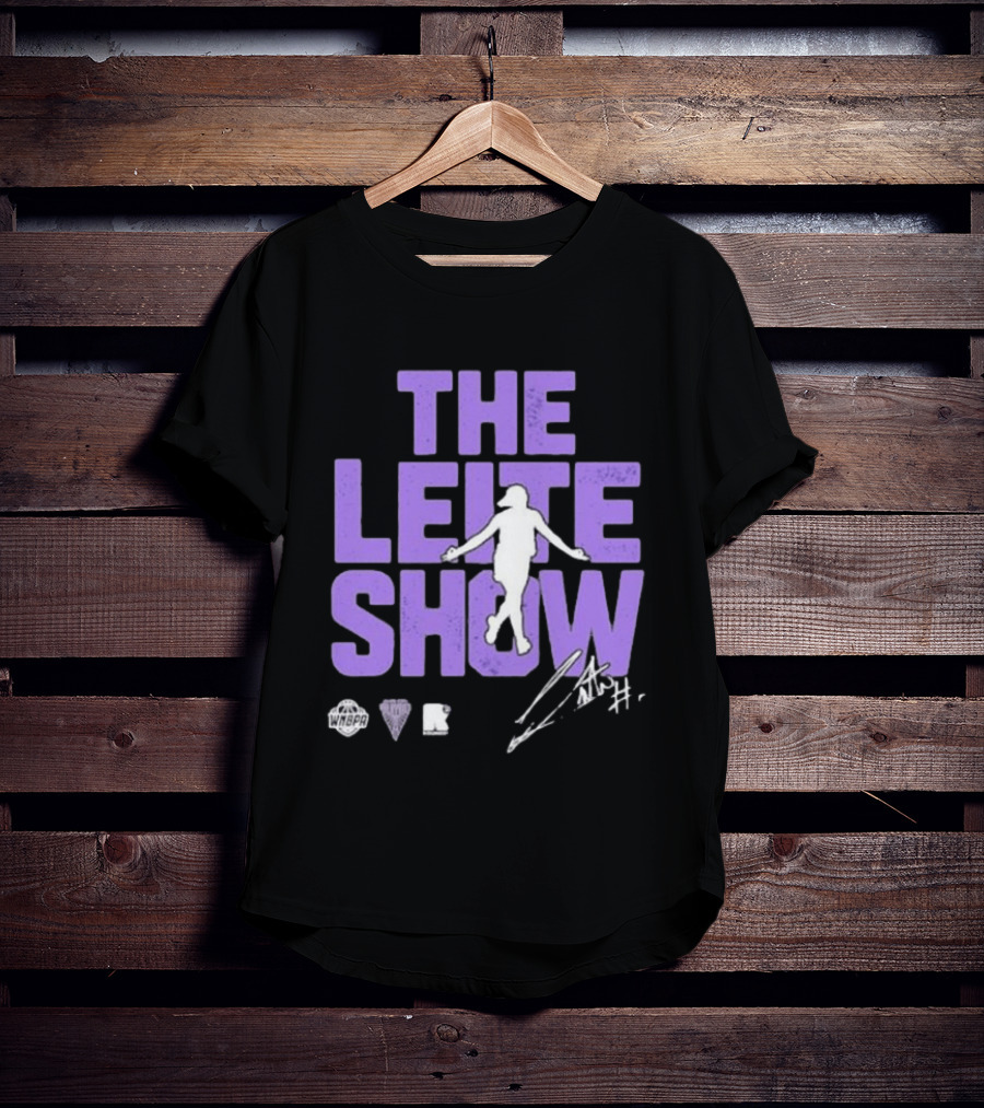 The Leite Show WNBPA Signature Purple Basketball T-Shirt