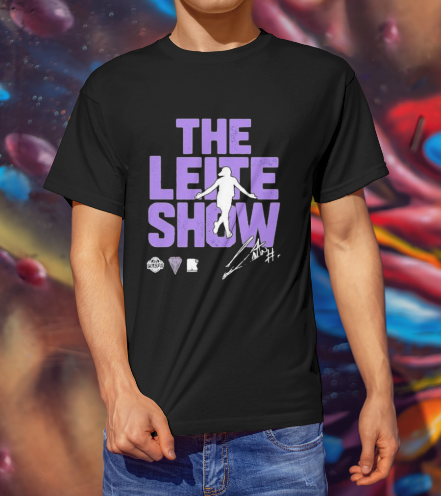 The Leite Show WNBPA Signature Purple Basketball T-Shirt