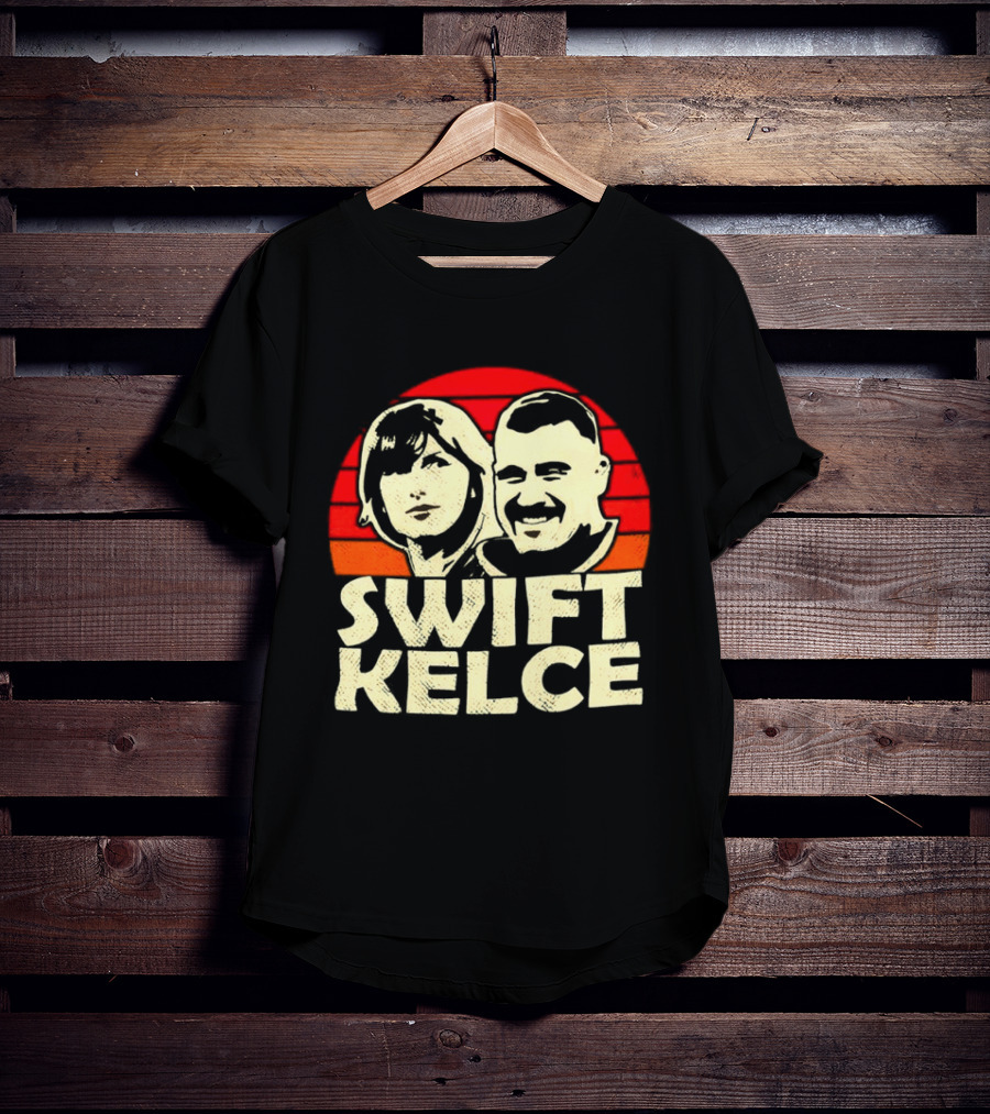 Kansas City Chiefs Swift Kelce Red Sunset T-Shirt