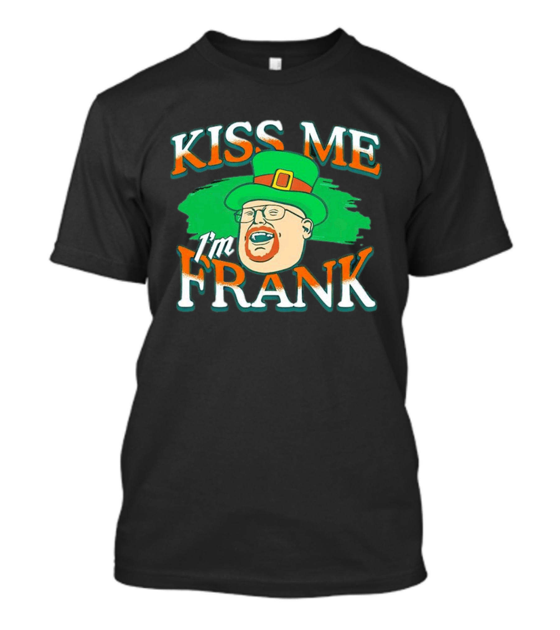 Kiss Me I'm Frank Leprechaun Hat Ginger Beard T-Shirt