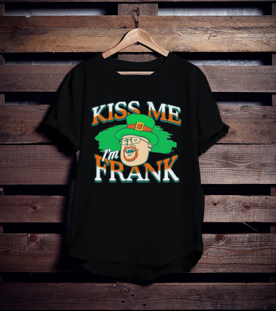 Kiss Me I'm Frank Leprechaun Hat Ginger Beard T-Shirt