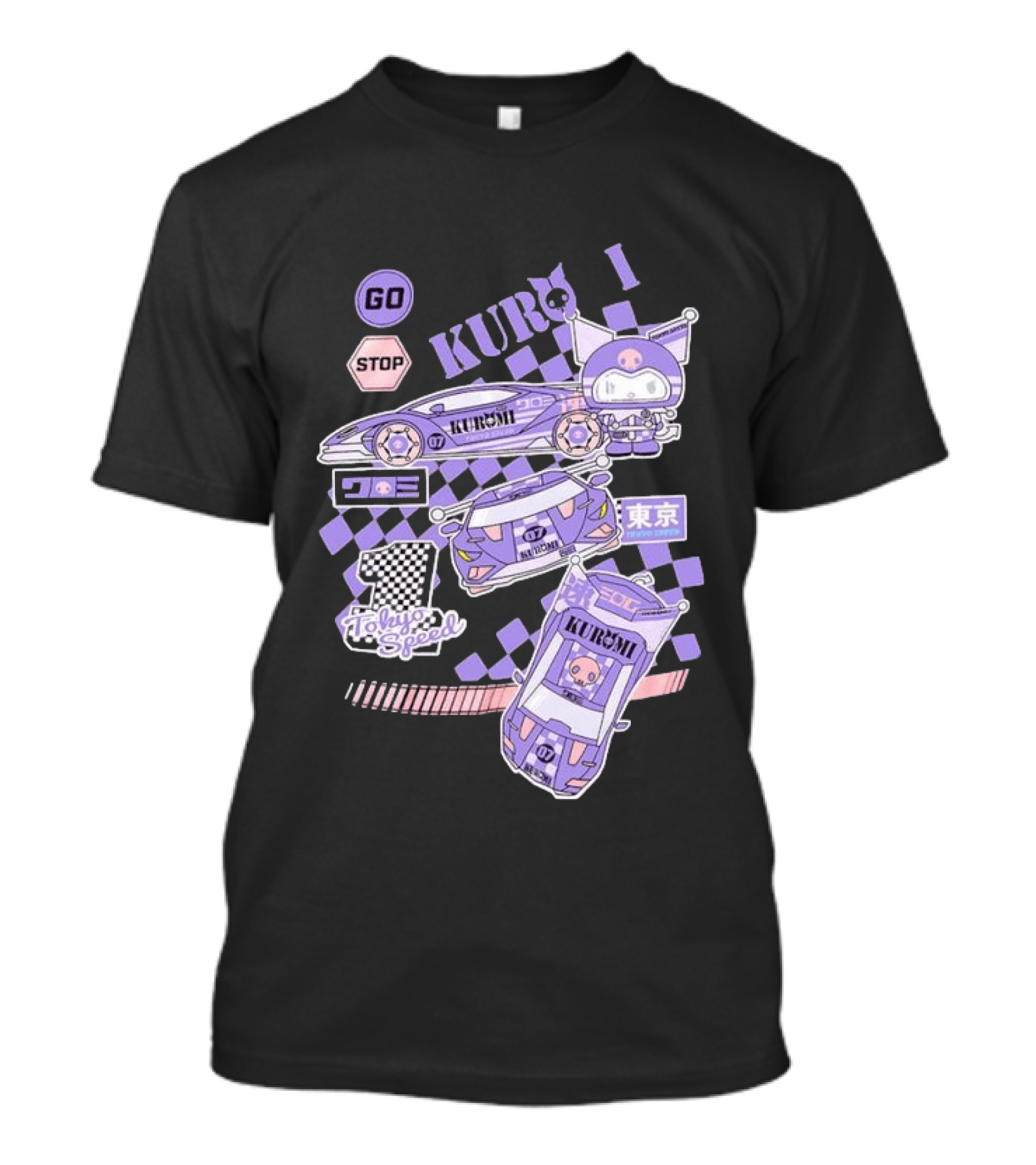 Kuromi Tokyo Speed Racing Number 07 Go Stop T-Shirt