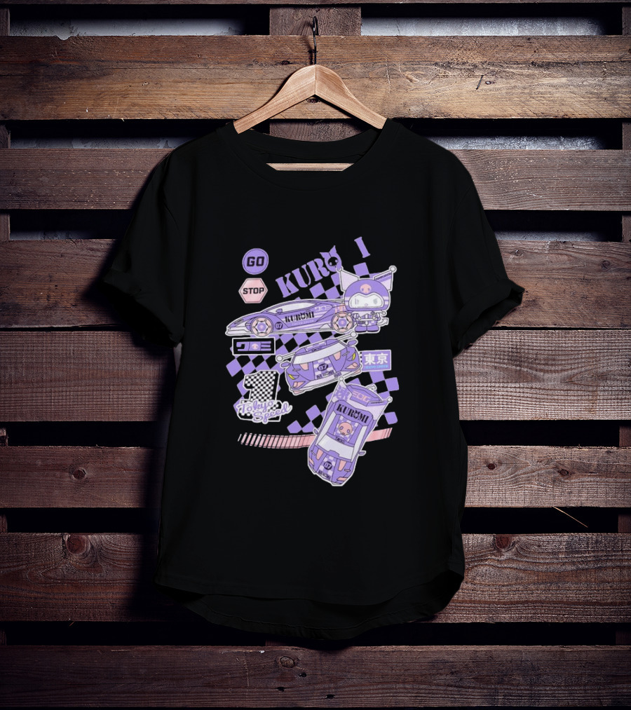 Kuromi Tokyo Speed Racing Number 07 Go Stop T-Shirt