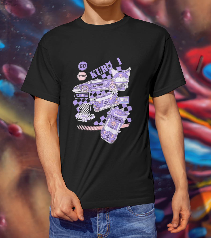 Kuromi Tokyo Speed Racing Number 07 Go Stop T-Shirt