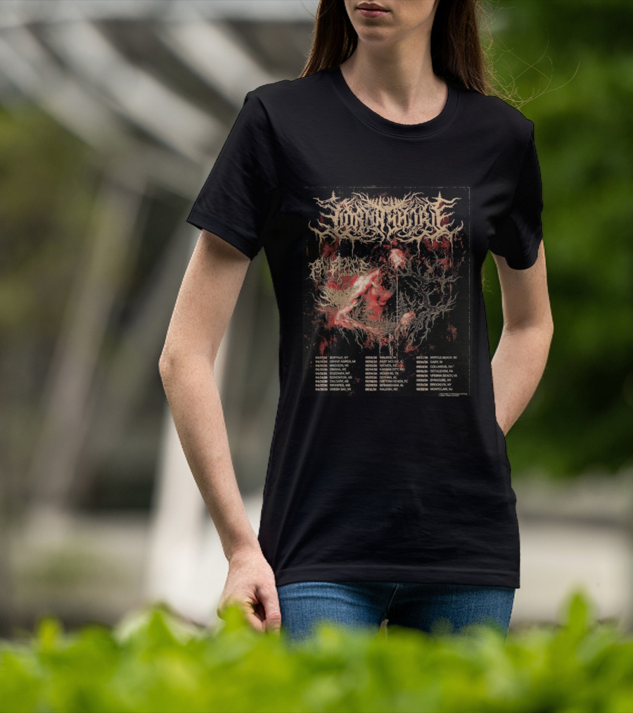 Lorna Shore North America 2026 Tour Dates Featuring Paleface Swiss And Sign Of The Swarm Band Schedule T-Shirt