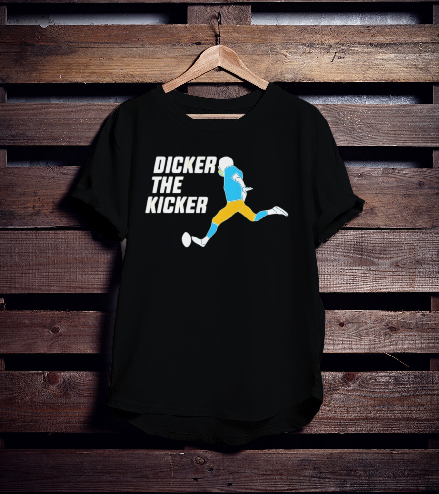 Dicker The Kicker Los Angeles Chargers Football Pose T-Shirt
