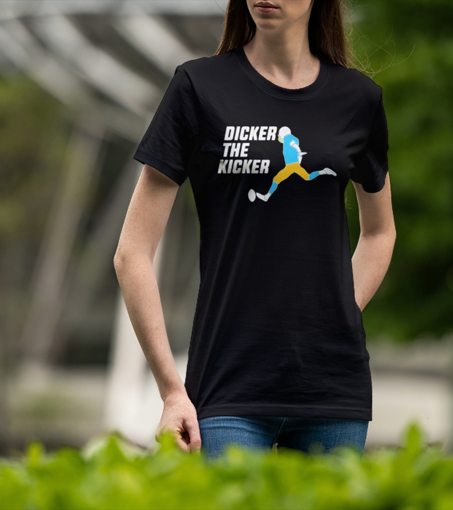 Dicker The Kicker Los Angeles Chargers Football Pose T-Shirt
