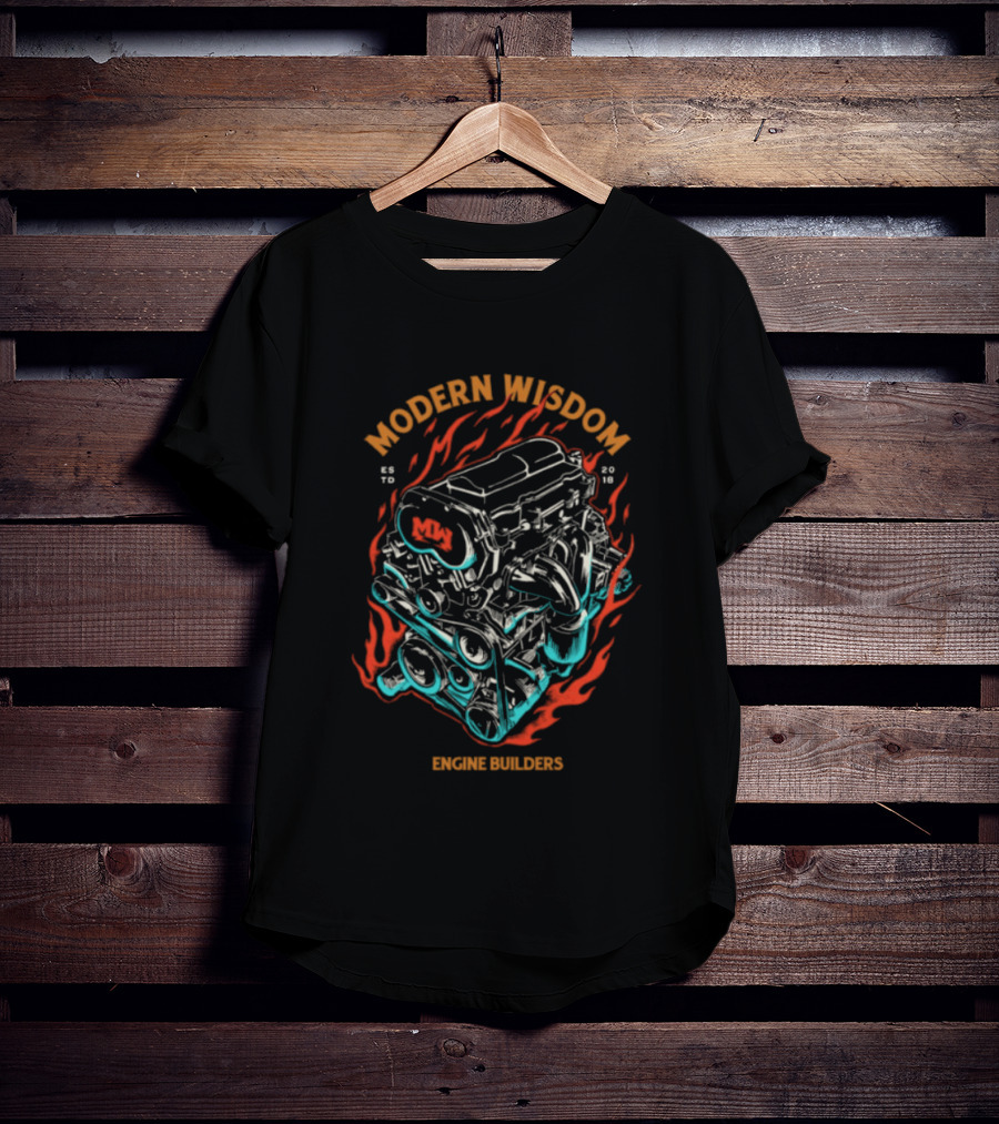 Modern Wisdom Engine Builders T-Shirt