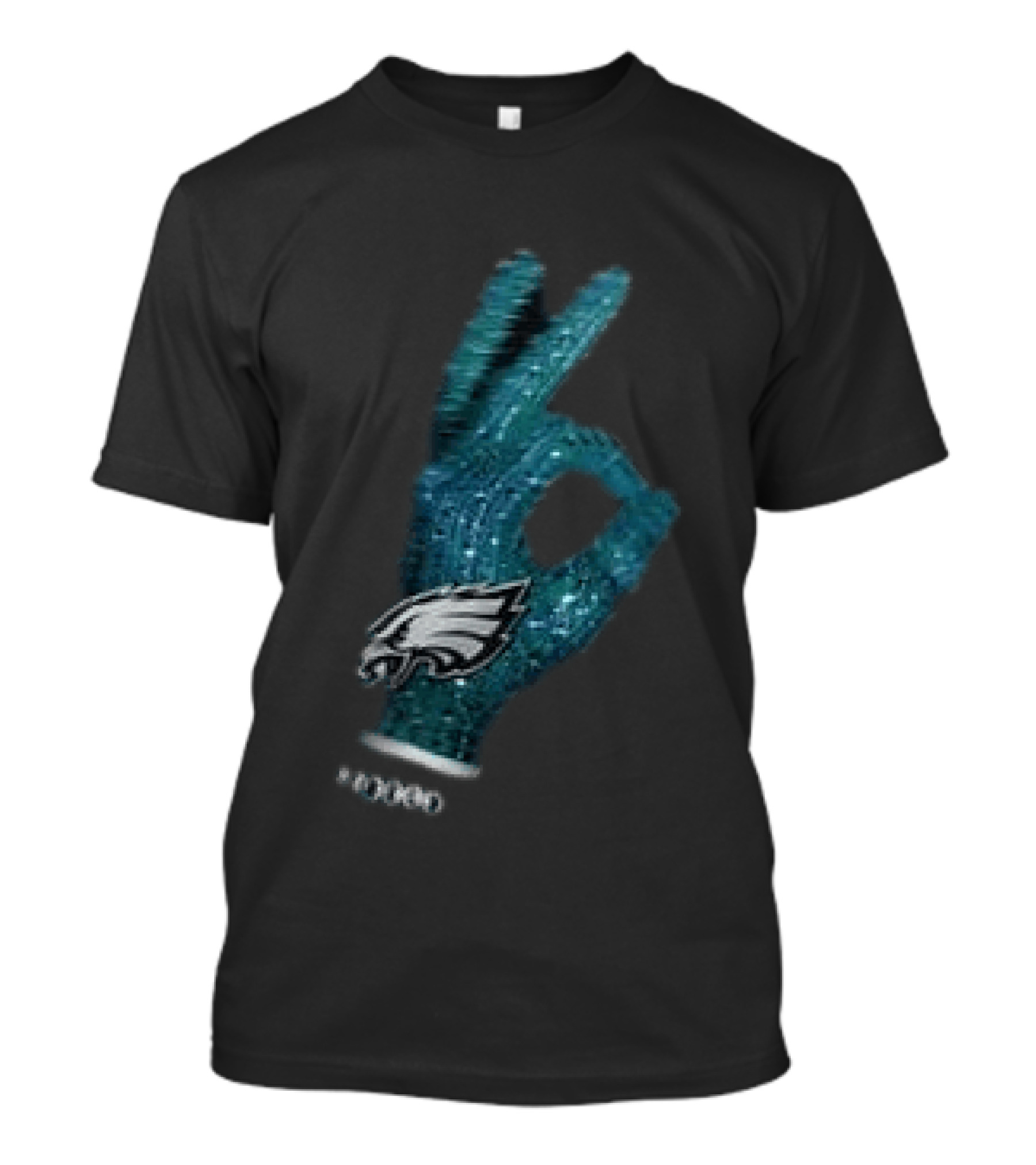 Philadelphia Eagles Glitter Glove OK T-Shirt