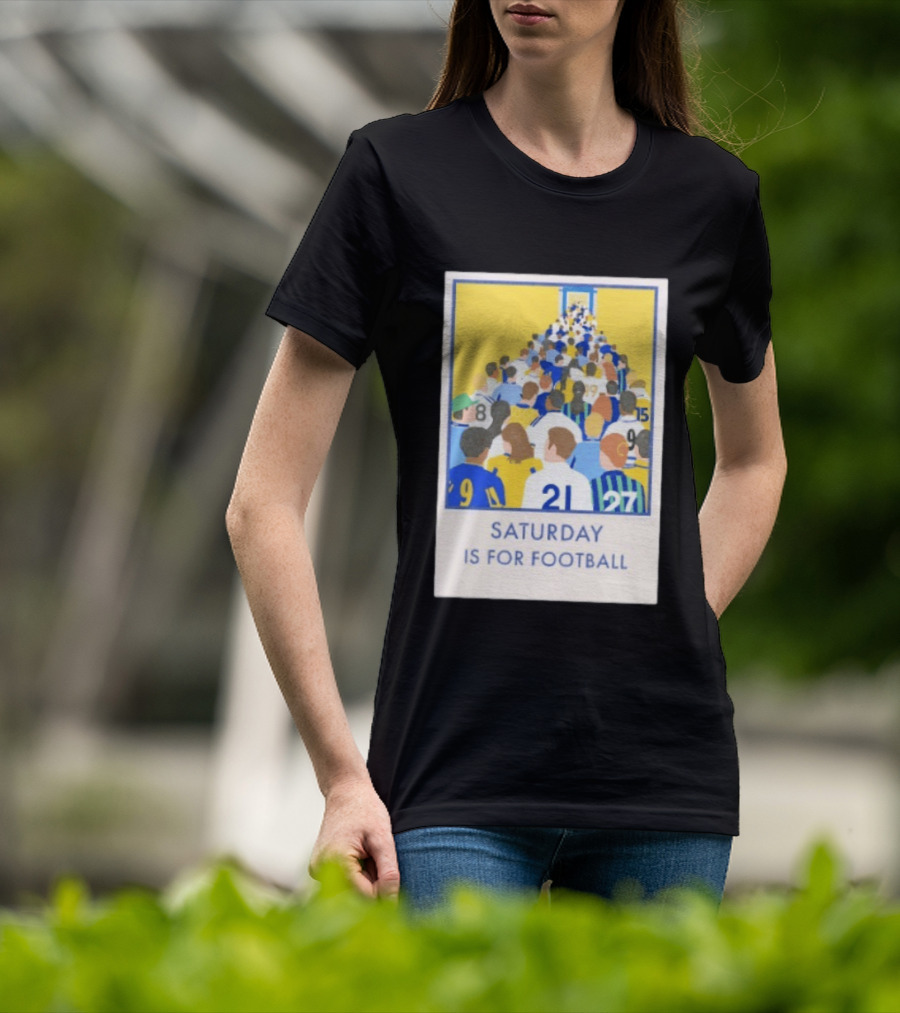 Saturday Is For Football Fans Colorful Player Gathering T-Shirt