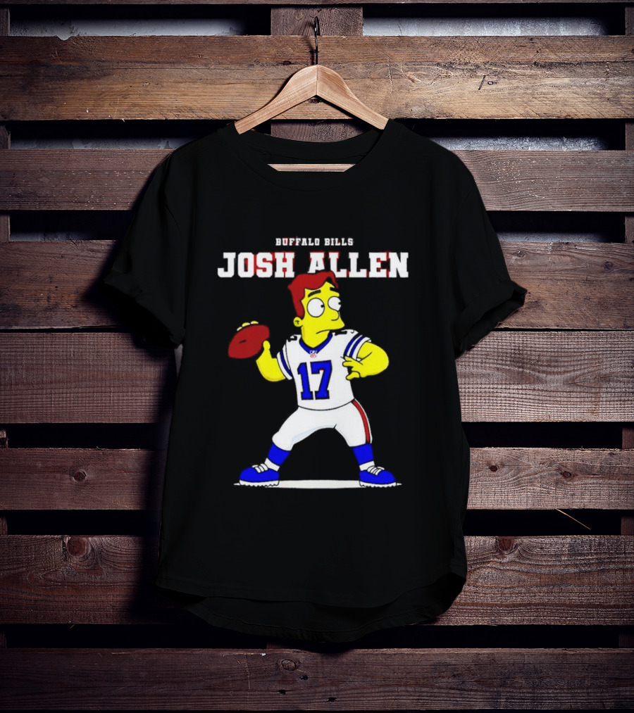 Simpson Springfield Josh Allen Buffalo Bills Football 17 T-Shirt