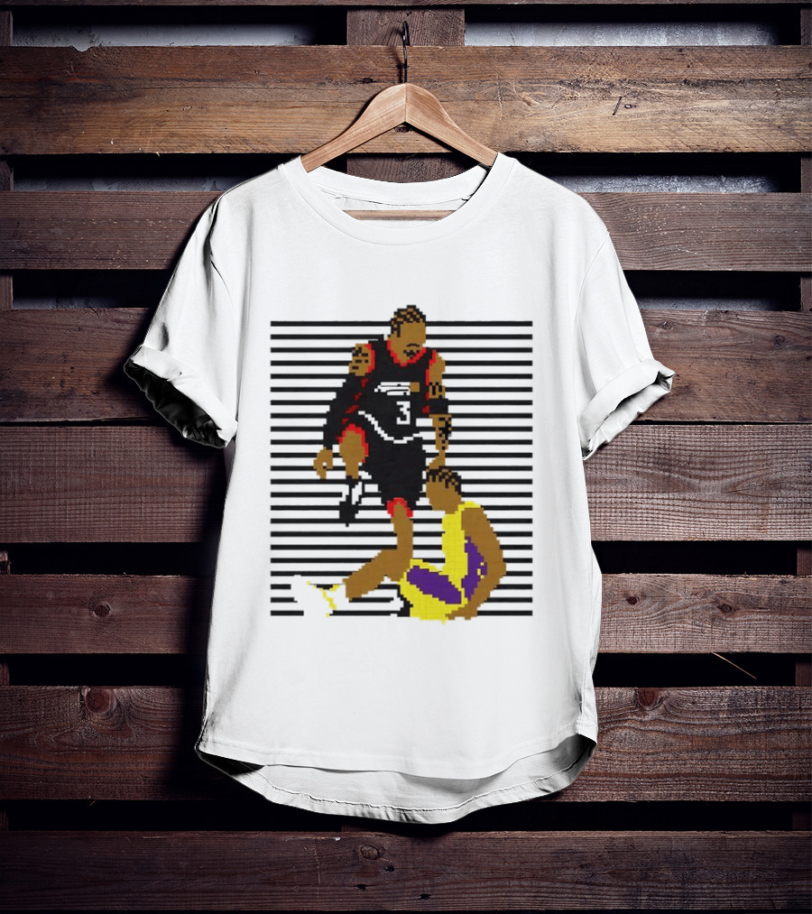 16 Bit Allen Iverson Steps Over Tyronn Lue Basketball Iconic Moment NBA Fans T-Shirt