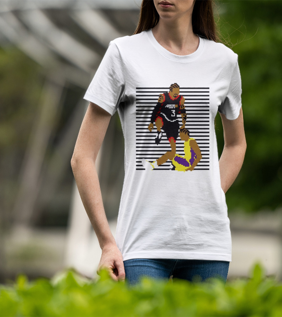 16 Bit Allen Iverson Steps Over Tyronn Lue Basketball Iconic Moment NBA Fans T-Shirt