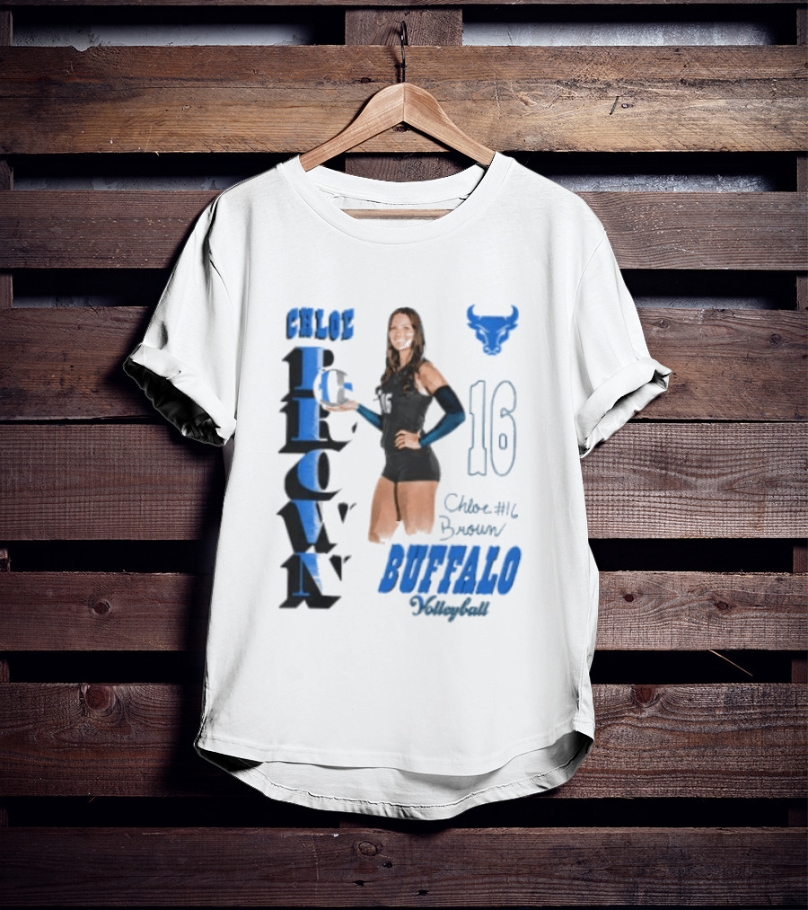 Chloe Brown Buffalo Volleyball Player Number 16 T-Shirt