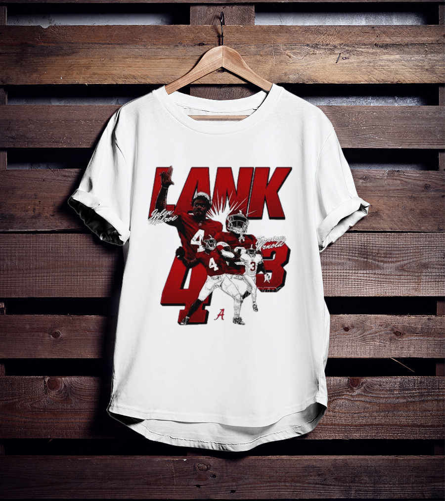 Alabama Crimson Tide Jalen Milroe Terrion Arnold Lank 4th 3 Football Caricature T-Shirt