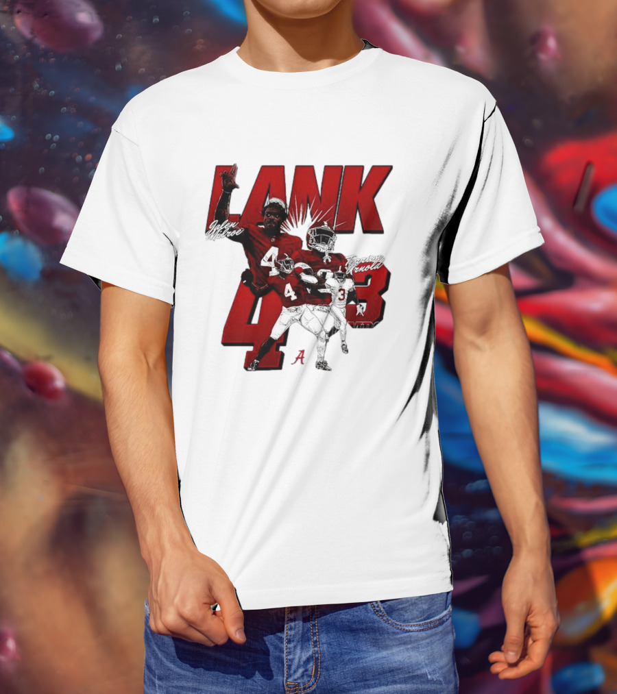 Alabama Crimson Tide Jalen Milroe Terrion Arnold Lank 4th 3 Football Caricature T-Shirt