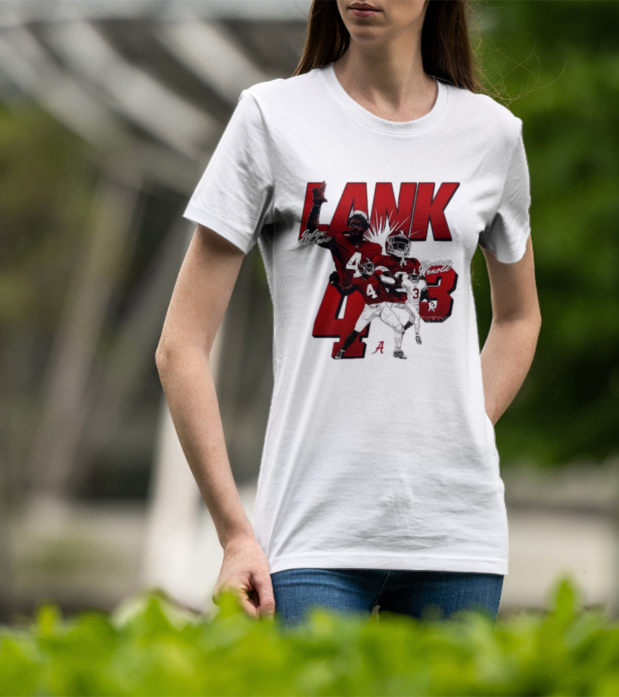 Alabama Crimson Tide Jalen Milroe Terrion Arnold Lank 4th 3 Football Caricature T-Shirt