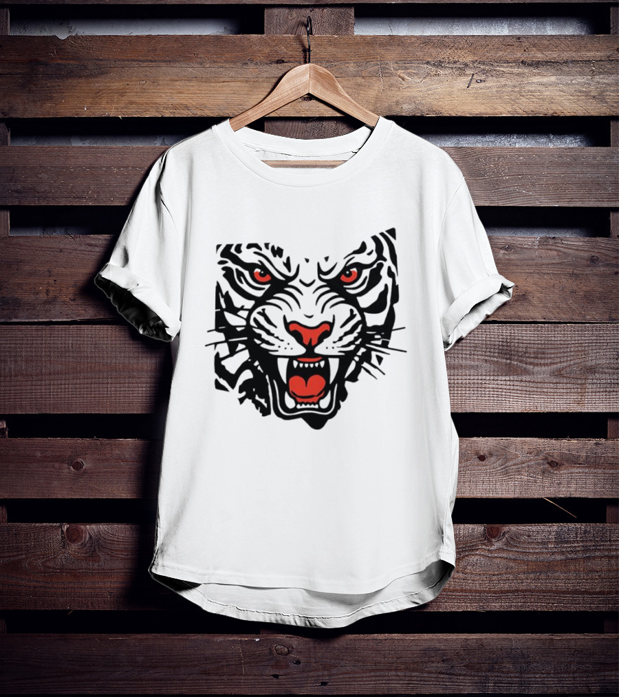Clemson Tigers Head Clemson University Fierce Tiger Face T-Shirt
