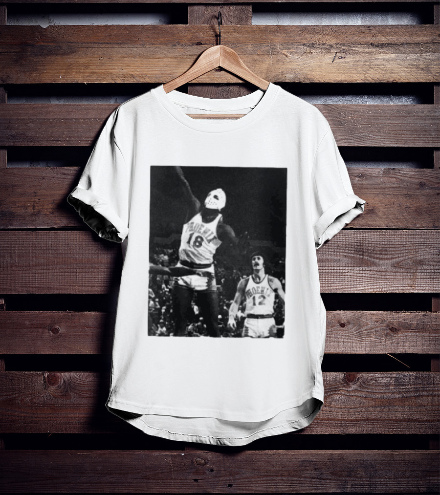 Curtis Perry Wearing Hockey Mask During Phoenix Suns NBA Game T-Shirt