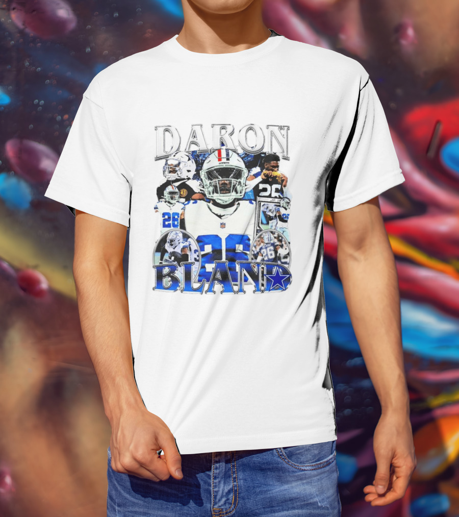 Daron Bland Dallas Cowboys 26 NFL Star Player Collage T-Shirt