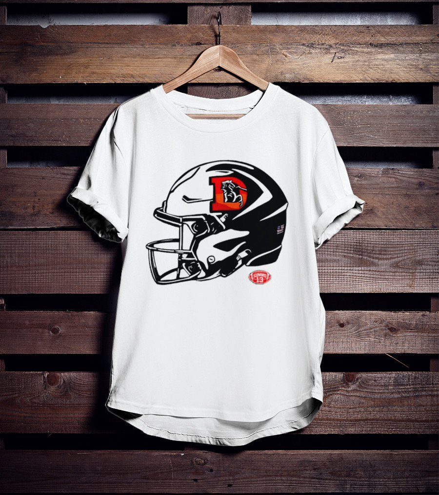 Denver Broncos Vintage D Snowcapped Helmet T-Shirt