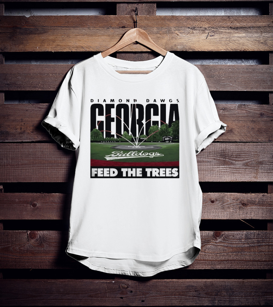 Diamond Dawgs Georgia Bulldogs Baseball Feed The Trees T-Shirt