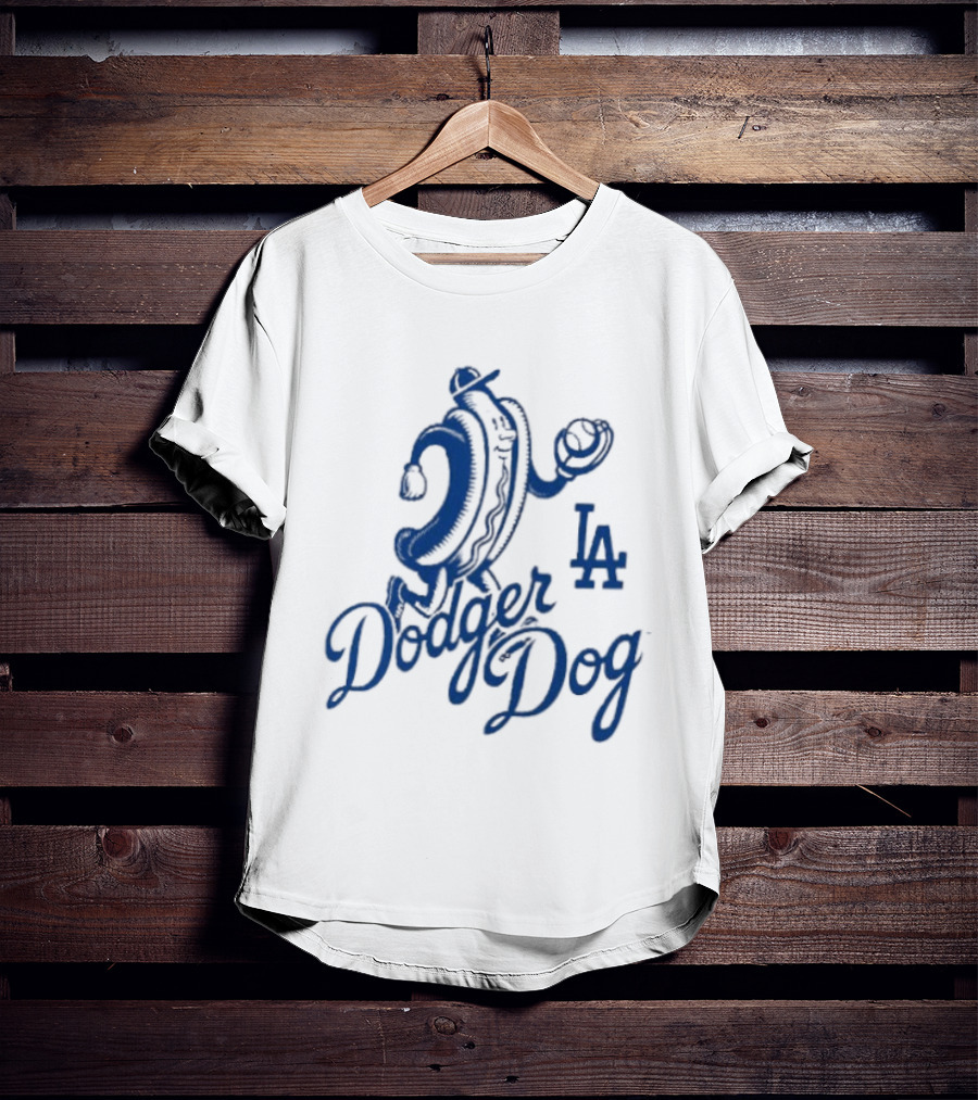 Dodger Dog LA Dodgers Hot Dog Baseball T-Shirt
