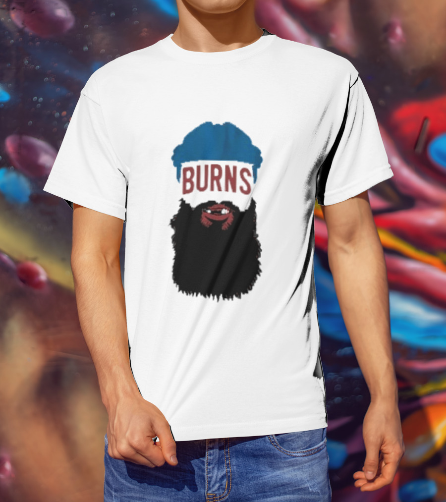 Brent Burns Beard Blue And Red Text Colorado Hockey Fan T-Shirt