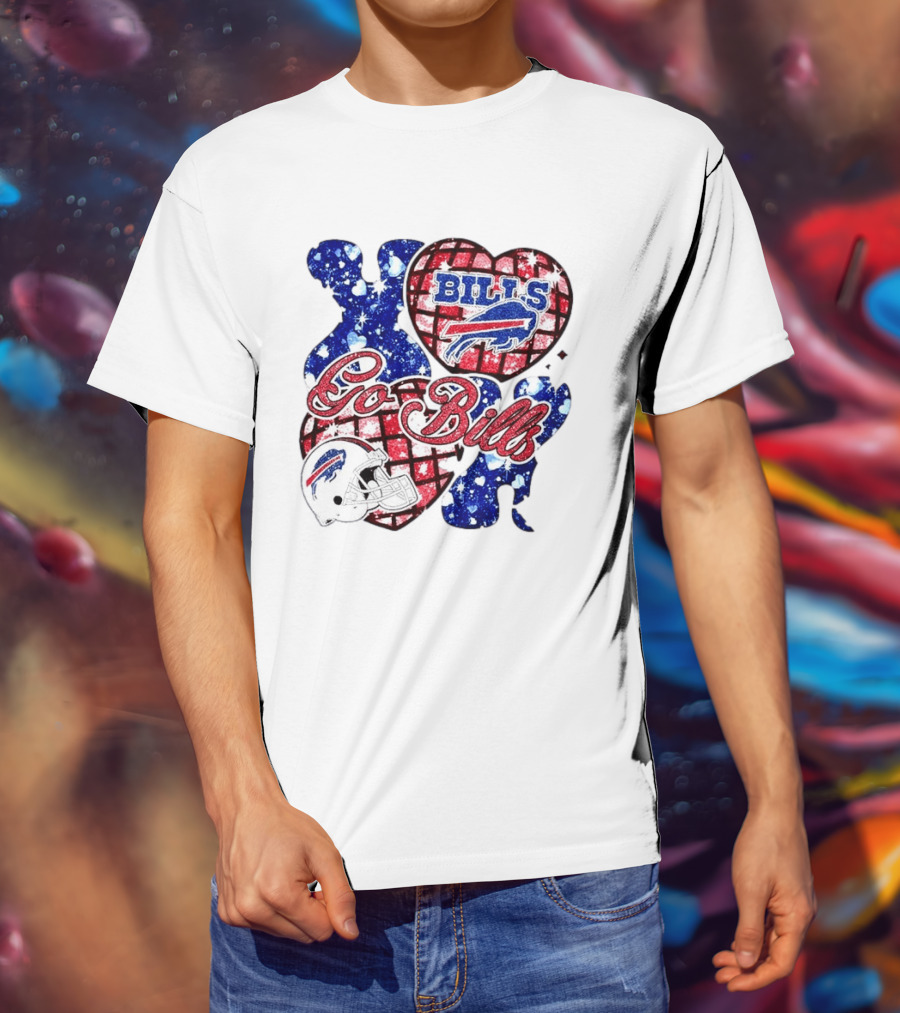 Buffalo Bills Go Bills Heart Valentine's Day Football T-Shirt
