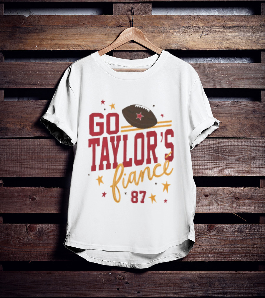 Go Taylor's Fiancé 87 Football Stars And Stripes T-Shirt