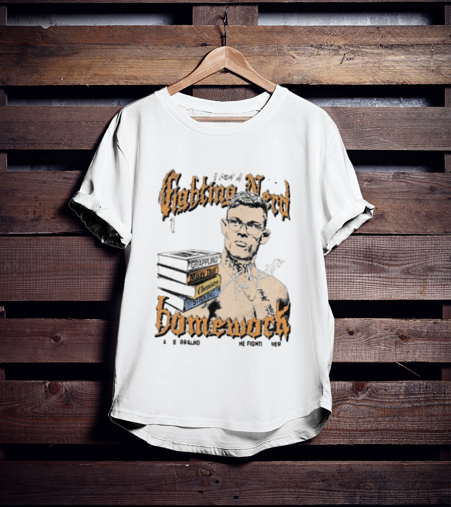Caio Borralho Fighting Nerd Grappling Muay Thai Chemistry Homework Natural MMA T-Shirt