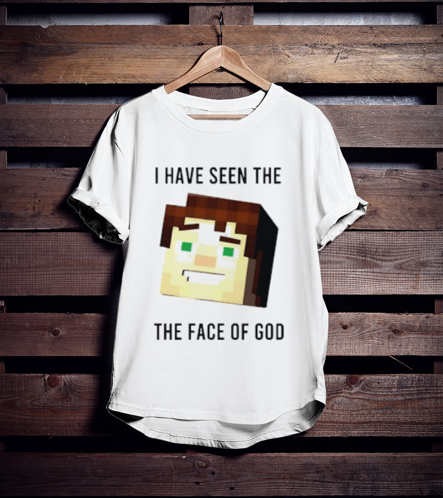 I Have Seen The Face Of God Minecraft Style Pixel T-Shirt