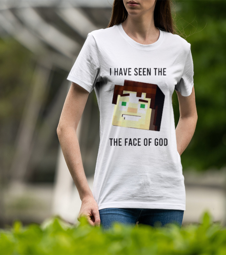 I Have Seen The Face Of God Minecraft Style Pixel T-Shirt