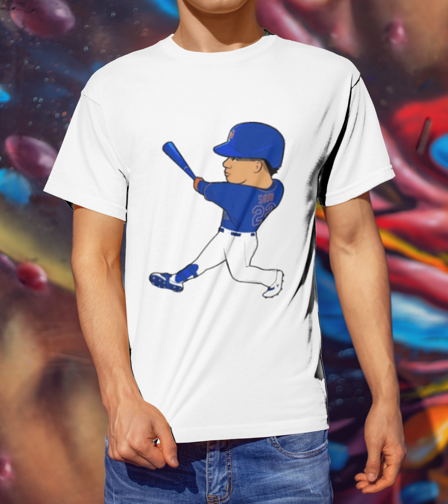 Juan Soto 22 Mets Baseball Swing LGM T-Shirt