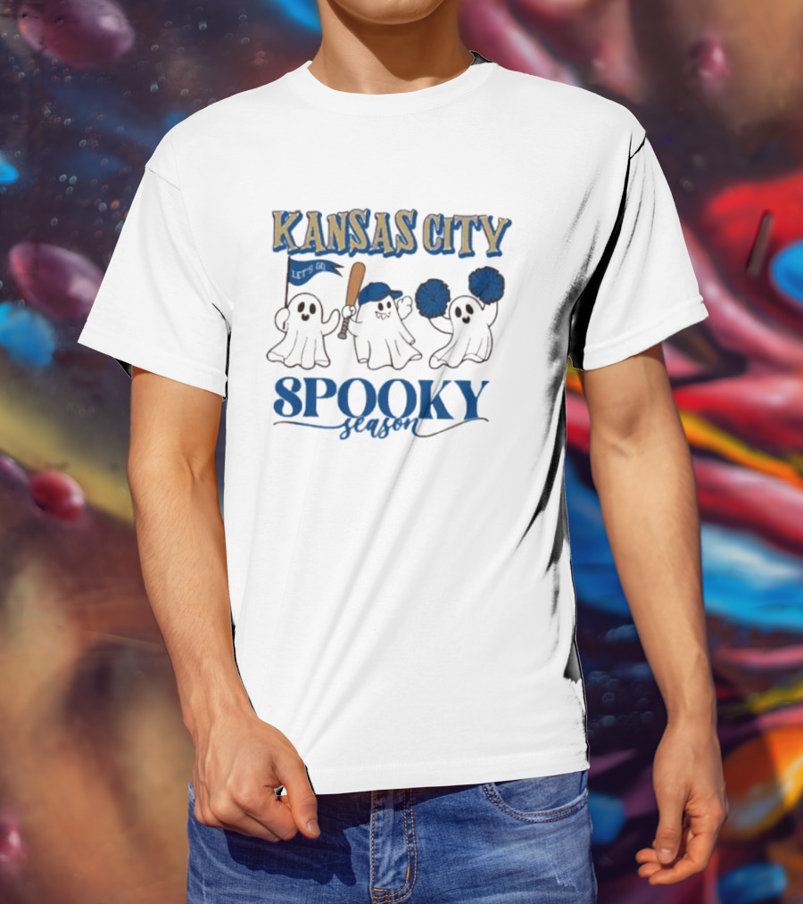 Kansas City Royals Spooky Season Ghosts Baseball Halloween T-Shirt