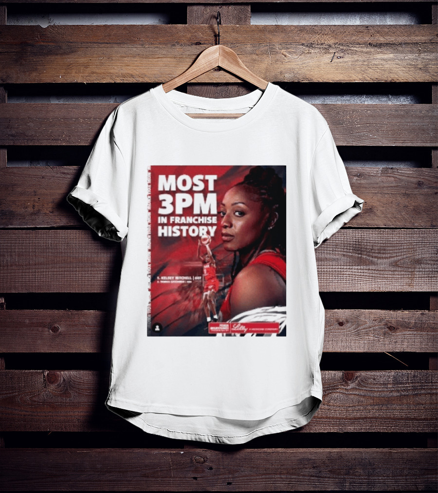 Kelsey Mitchell Most 3PM In Franchise History Indiana Fever T-Shirt