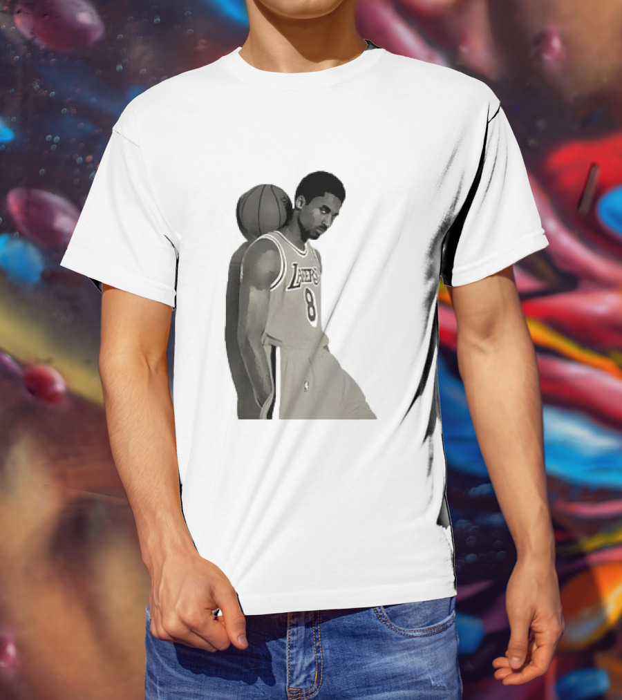 Kobe Bryant LA Lakers NBA Legend Iconic Number 8 T-Shirt