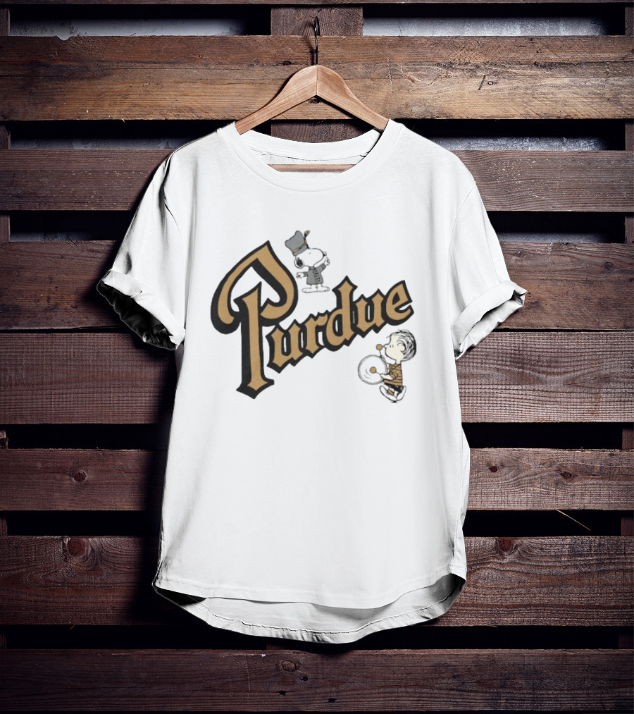Purdue Boilermakers Snoopy And Charlie Brown Football T-Shirt