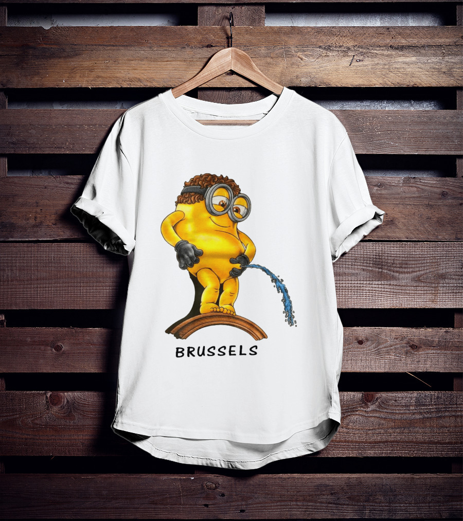 Brussels Pee Minion Parody Manneken Pis T-Shirt