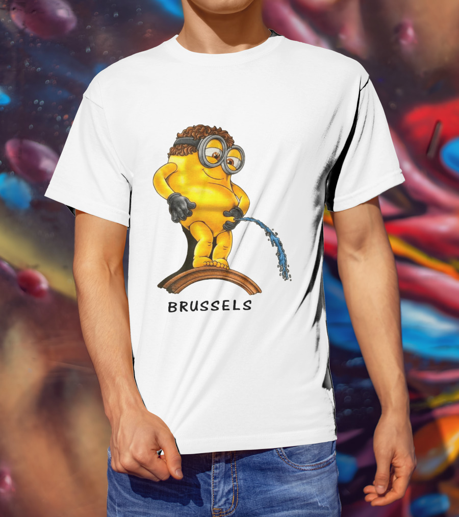 Brussels Pee Minion Parody Manneken Pis T-Shirt