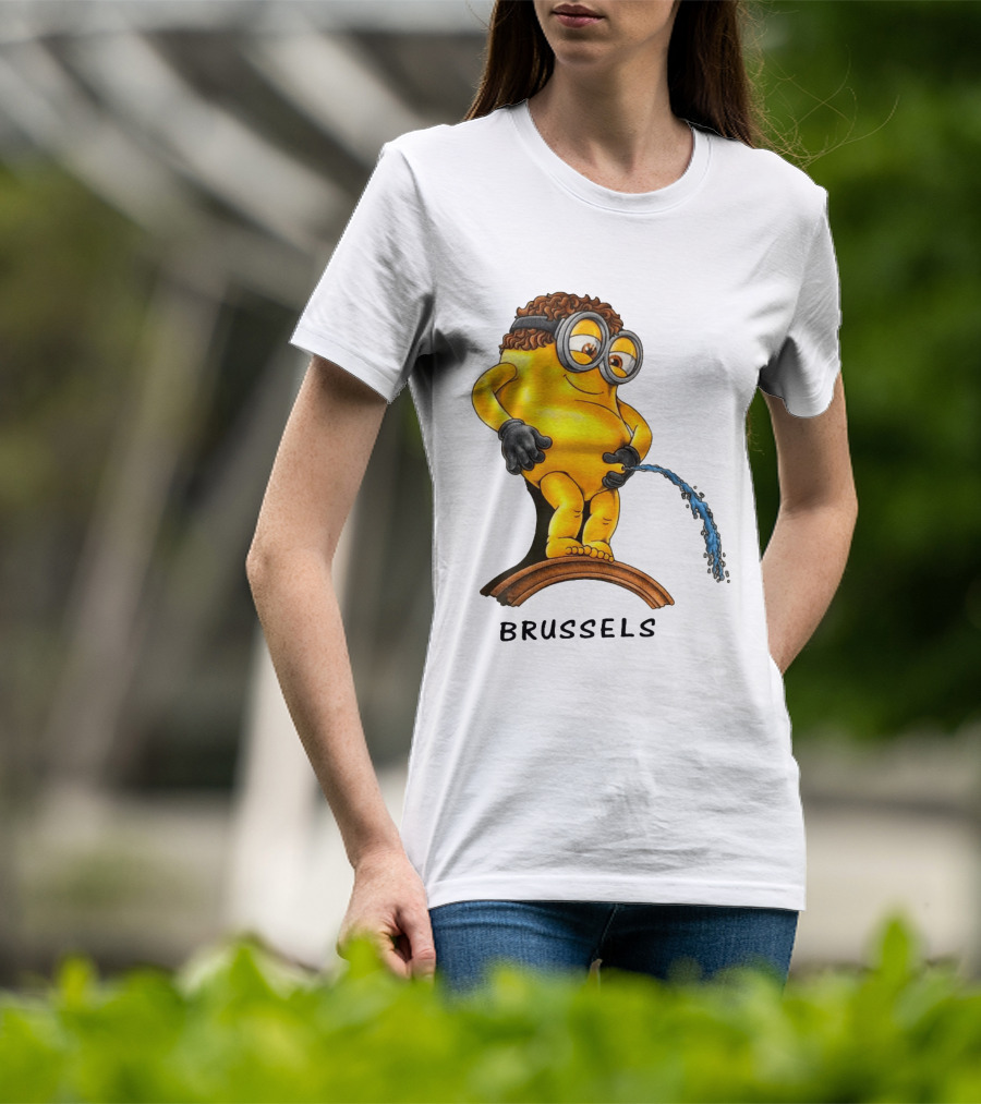 Brussels Pee Minion Parody Manneken Pis T-Shirt