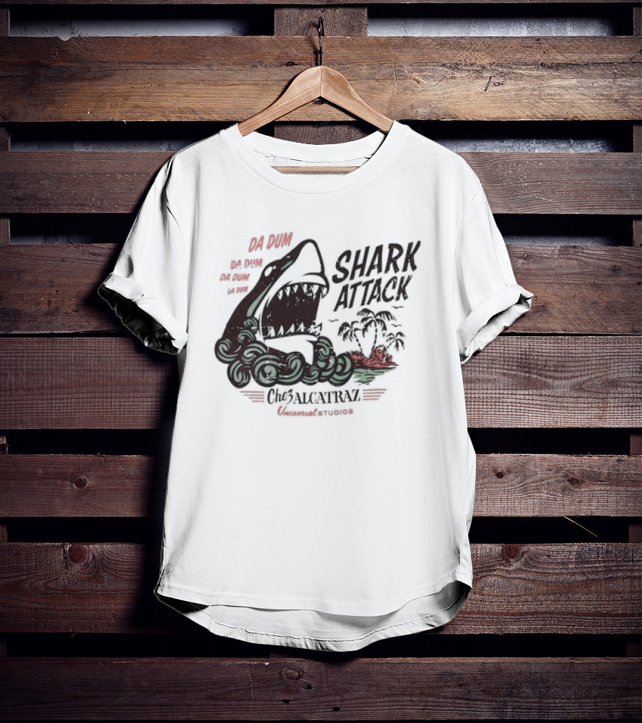 Big Wave Shark Attack Che Alcatraz Island California Adventure T-Shirt