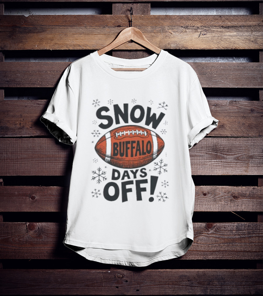 Snow Buffalo Days Off Buffalo Football Snowflake T-Shirt