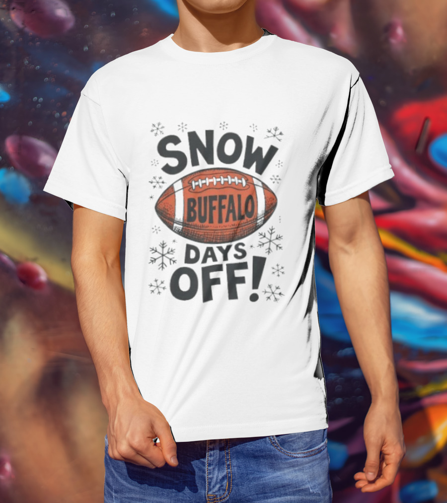 Snow Buffalo Days Off Buffalo Football Snowflake T-Shirt