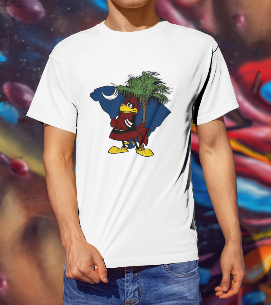 South Carolina Gamecocks Hey Gamecocks Mascot Palmetto Crescent T-Shirt