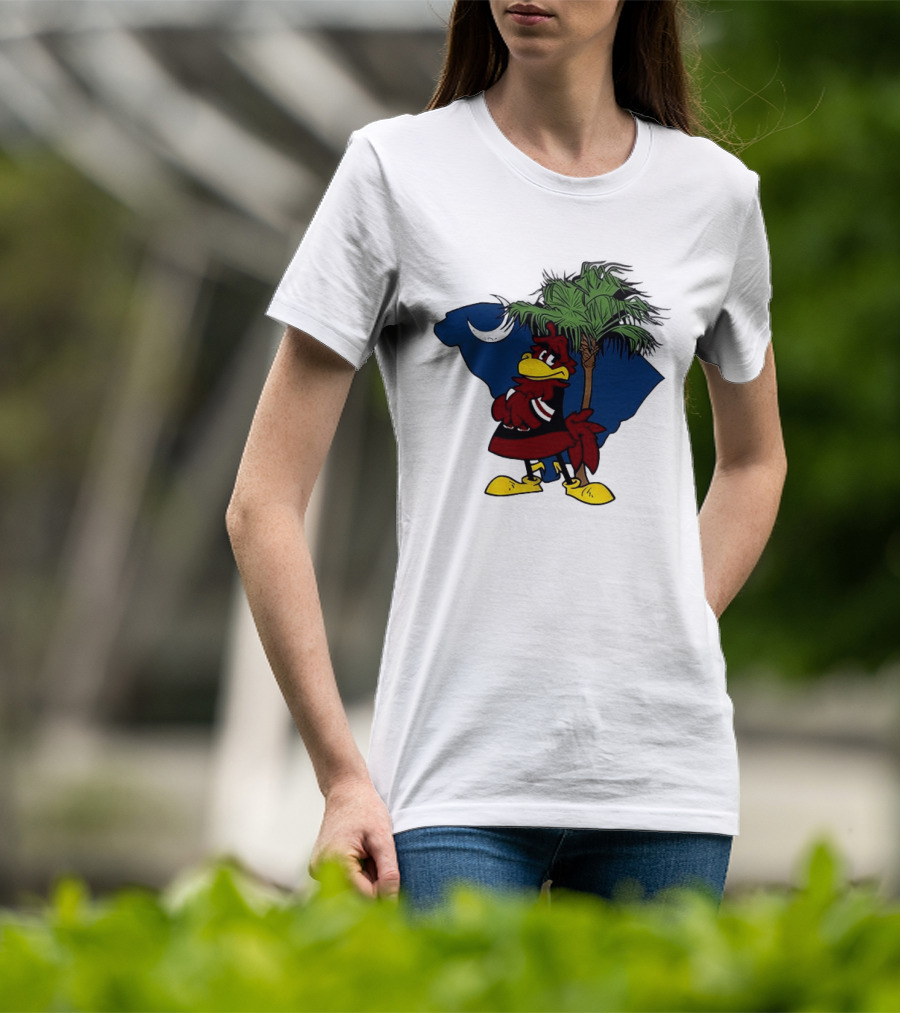 South Carolina Gamecocks Hey Gamecocks Mascot Palmetto Crescent T-Shirt