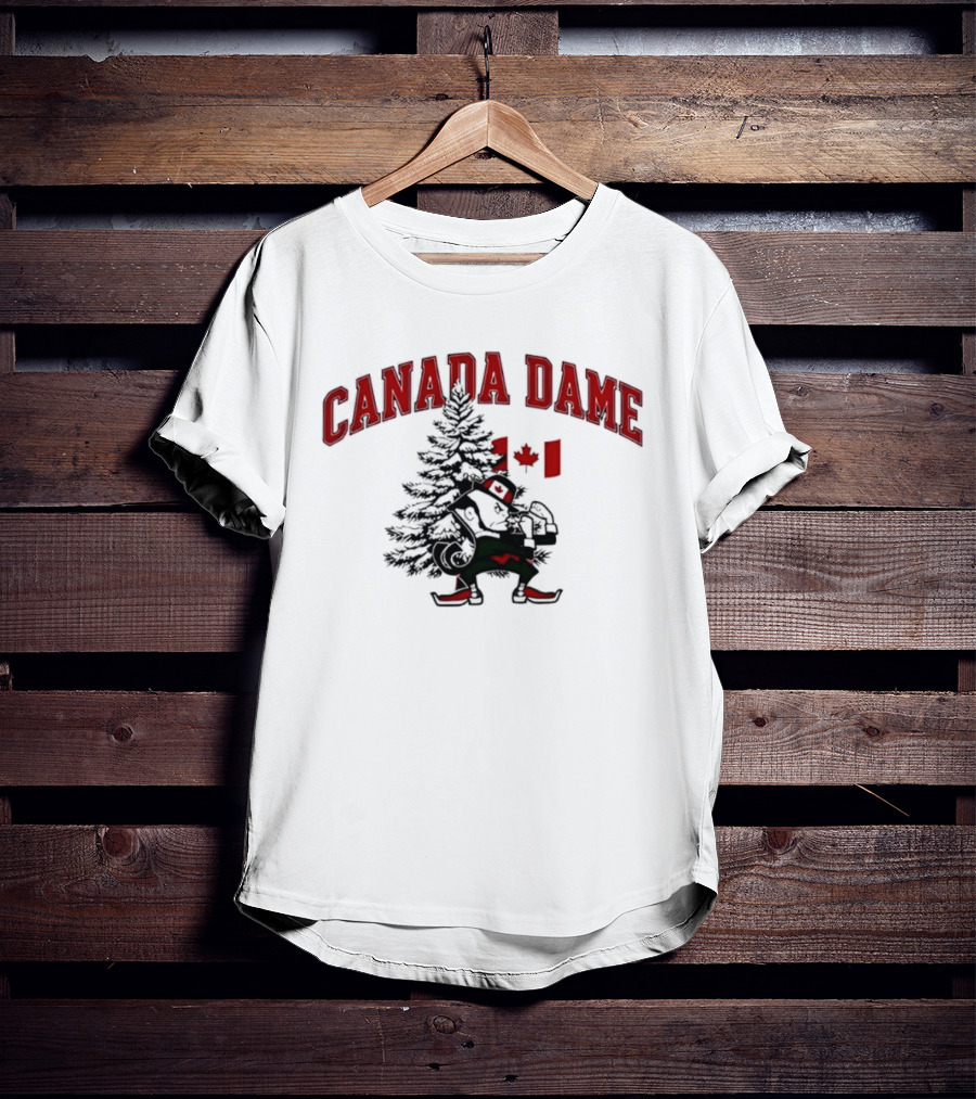 Canada Dame Canadian Christmas Tree Notre Dame Fighting Irish T-Shirt
