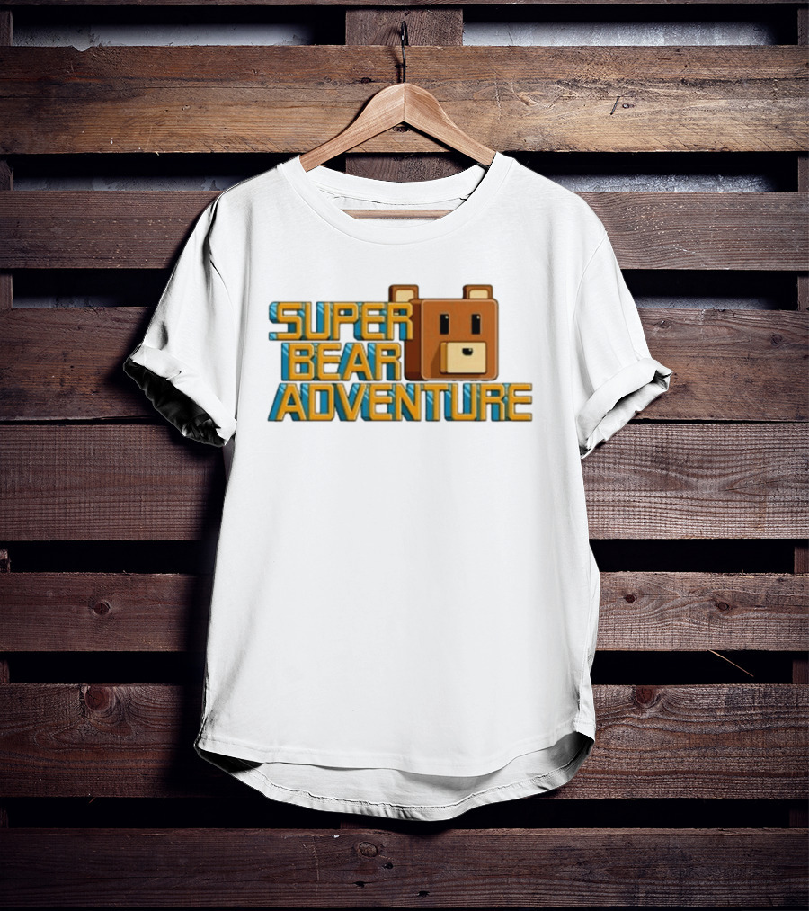 Super Bear Adventure Pixel Art Bear Face T-Shirt