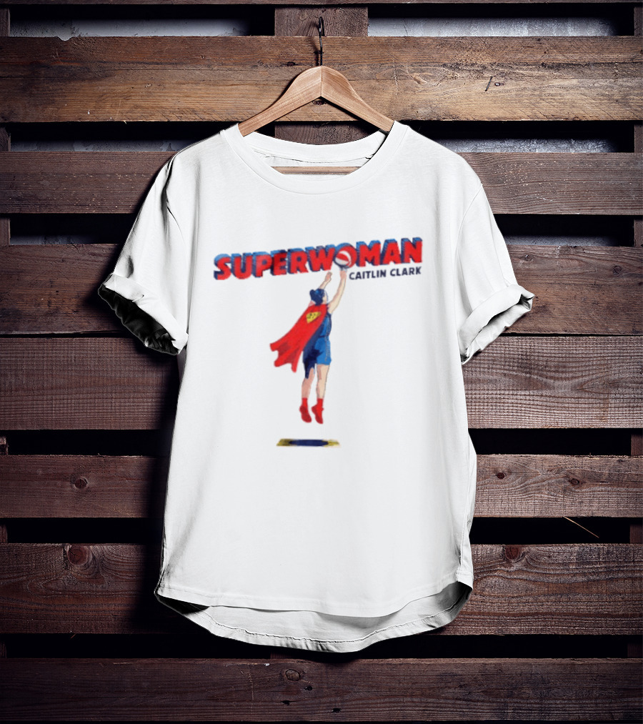 Superwoman Caitlin Clark Basketball Indiana Fever Sports Heroine T-Shirt